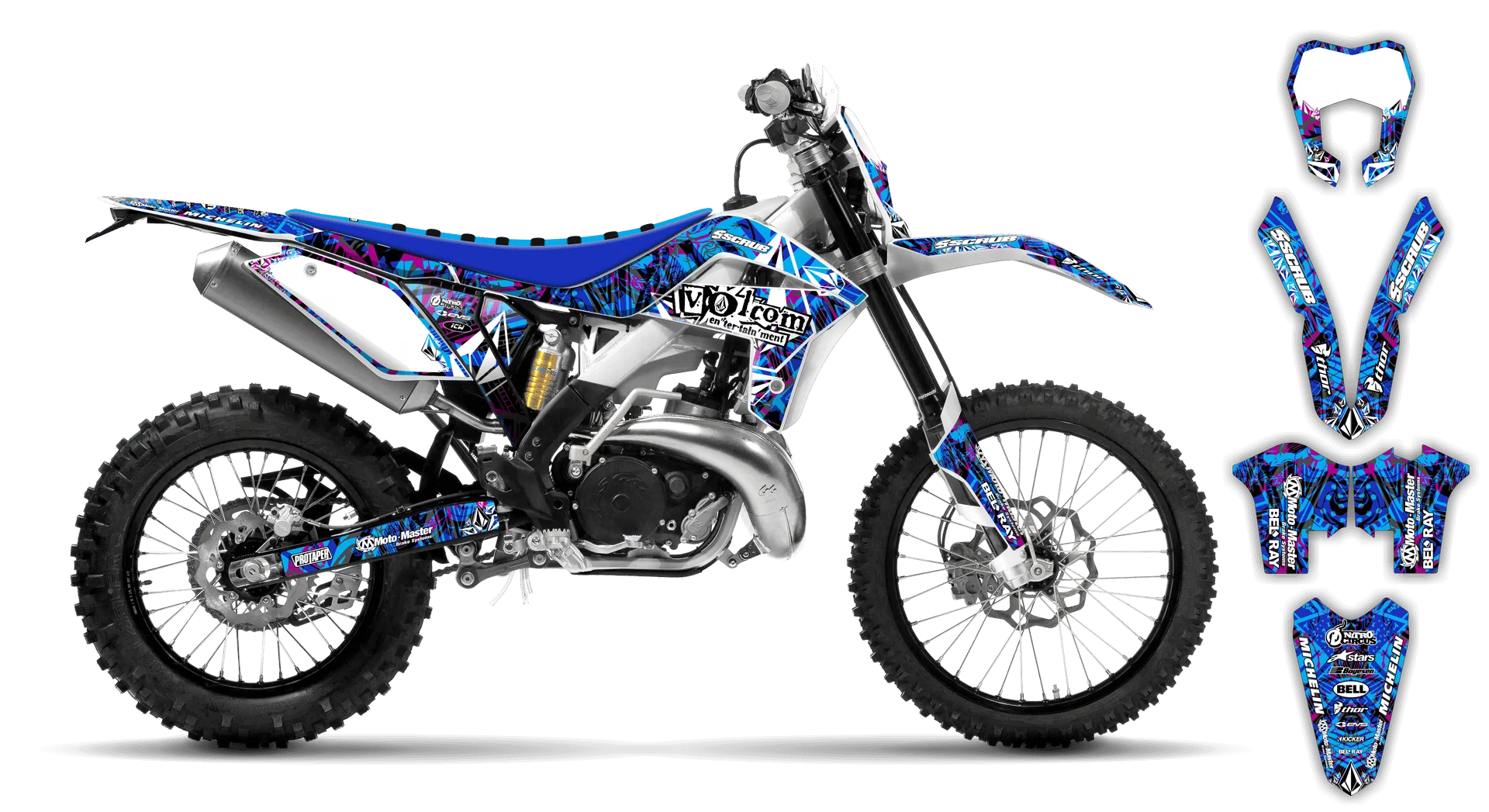 Graphics Kit - Gas Gas - EC EC-F Series - 2014-2017 - Volcom - LE