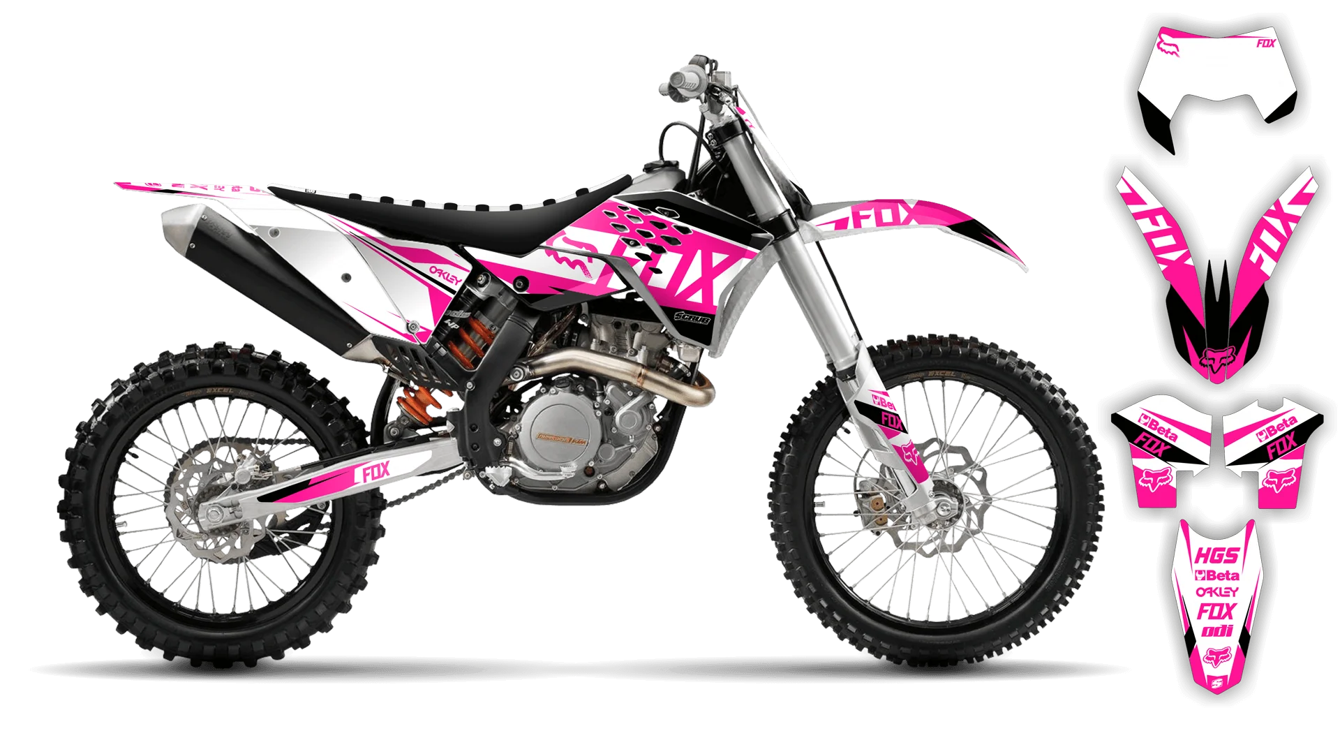 Graphics Kit - KTM - EXC EXC-F / XC-W XCF-W - 2008-2011 - SE1038 - LE