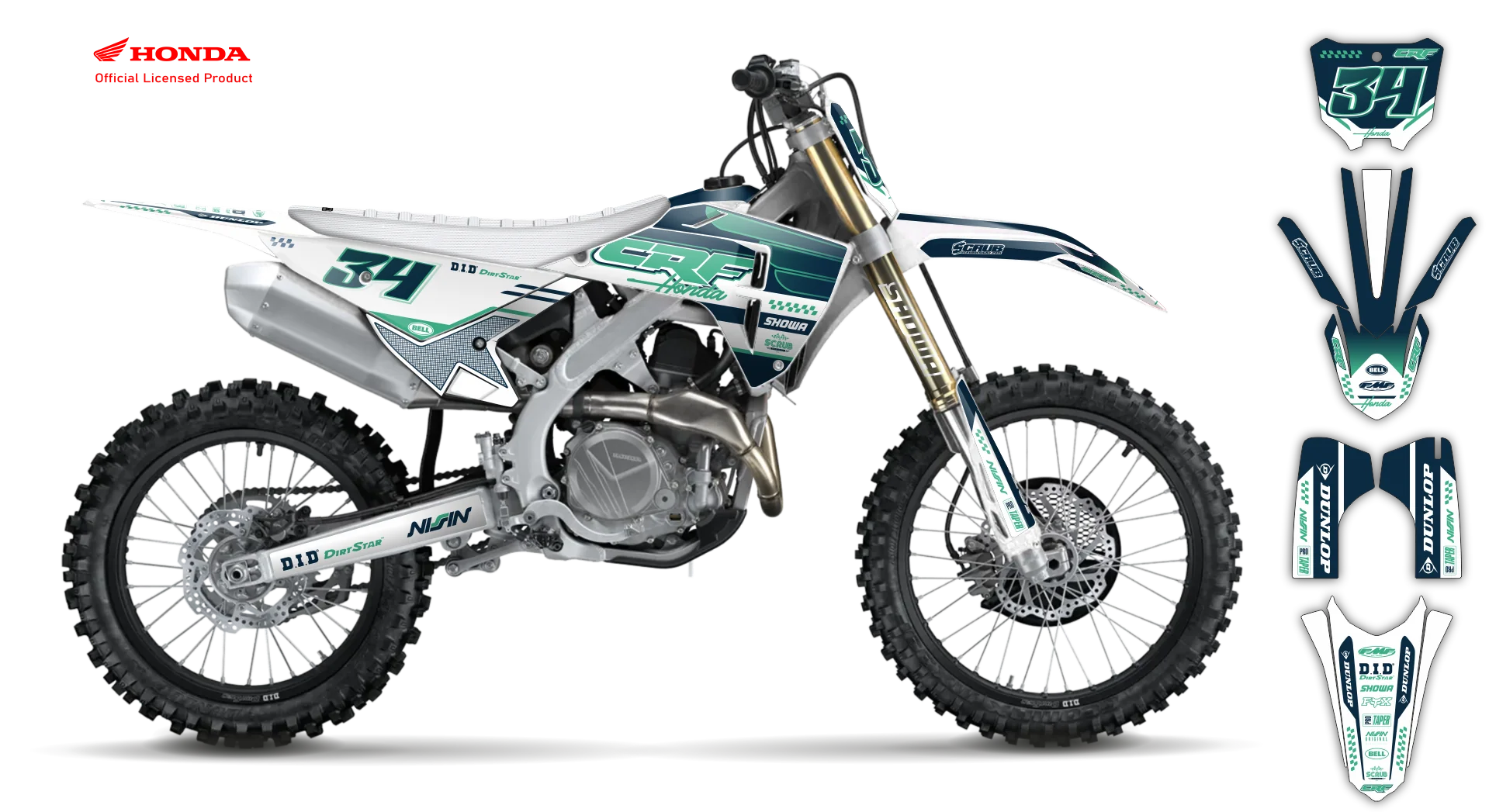 Graphics Kit - Honda - CRF 110 - 2019-2023 - Pitster - R4