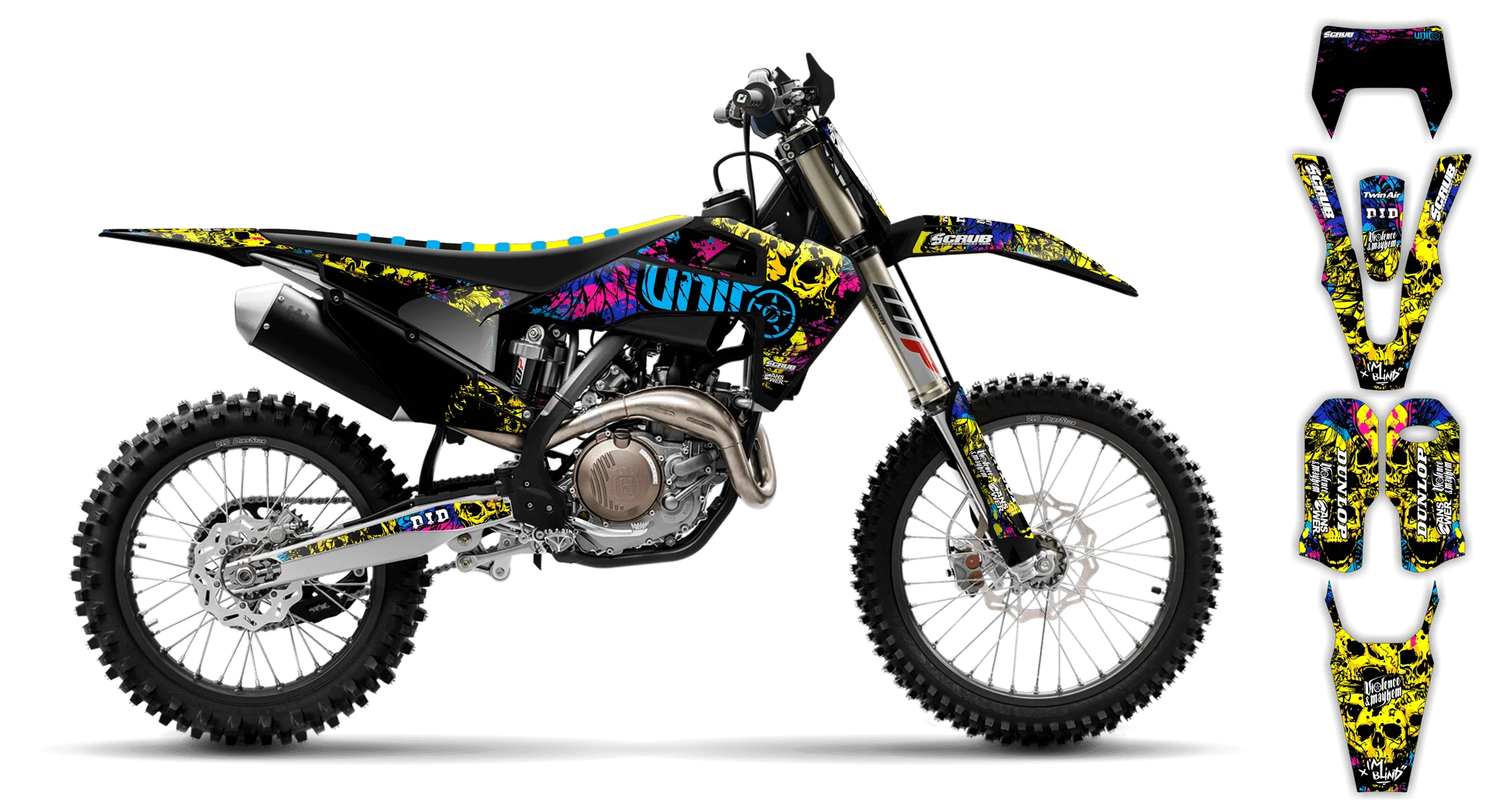Graphics Kit - Husqvarna 14-> TE-FE Series - 2020-2023 - Wasabi - LE