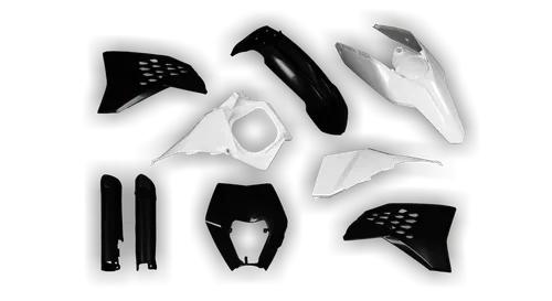 Plastics Kit - KTM - EXC EXC-F / XC-W XCF-W - 2008-2011 - Full Kit - Black White