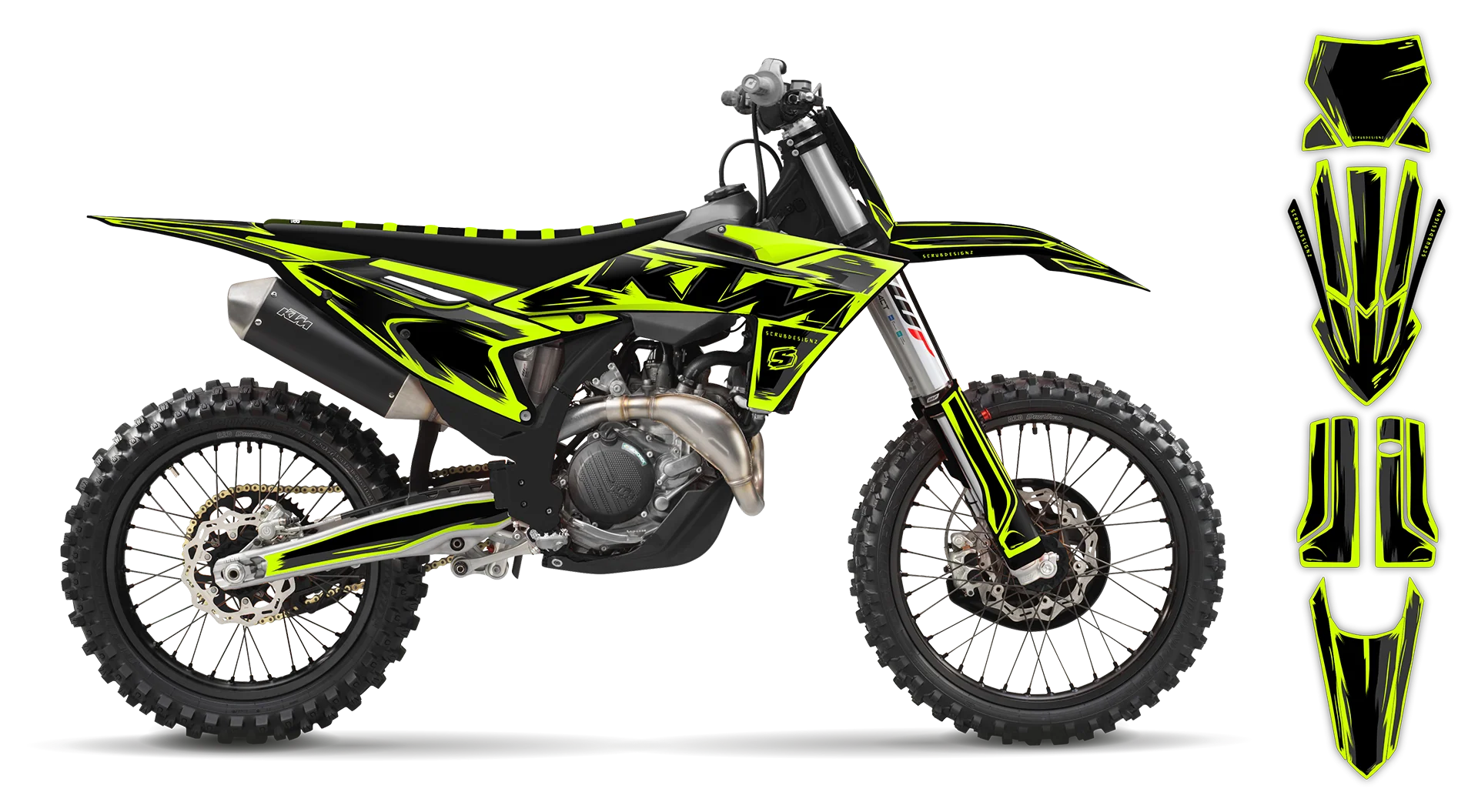 Graphics Kit - KTM - SX SX-F / XC XC-F - 2023-2024 - Fluo Artlex - R1