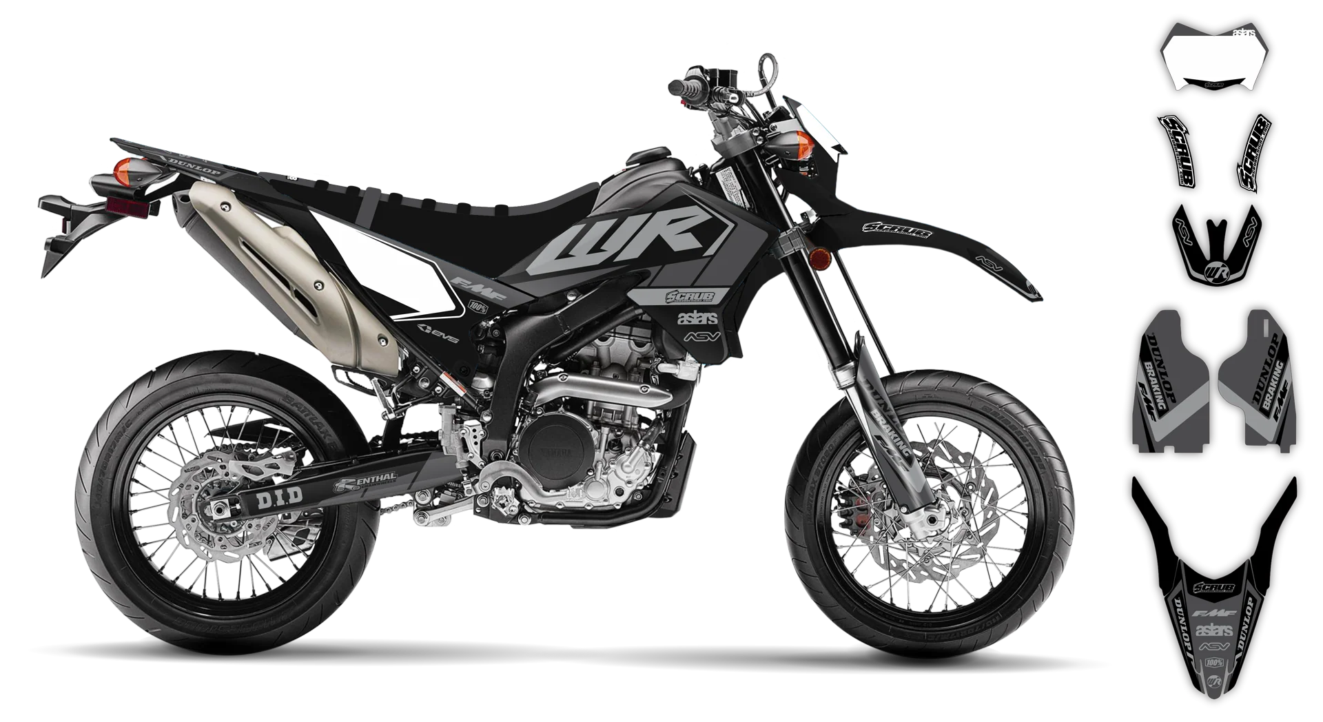 Graphics Kit - Yamaha - WR 250X - 2007-2022 - Eclipse - R2