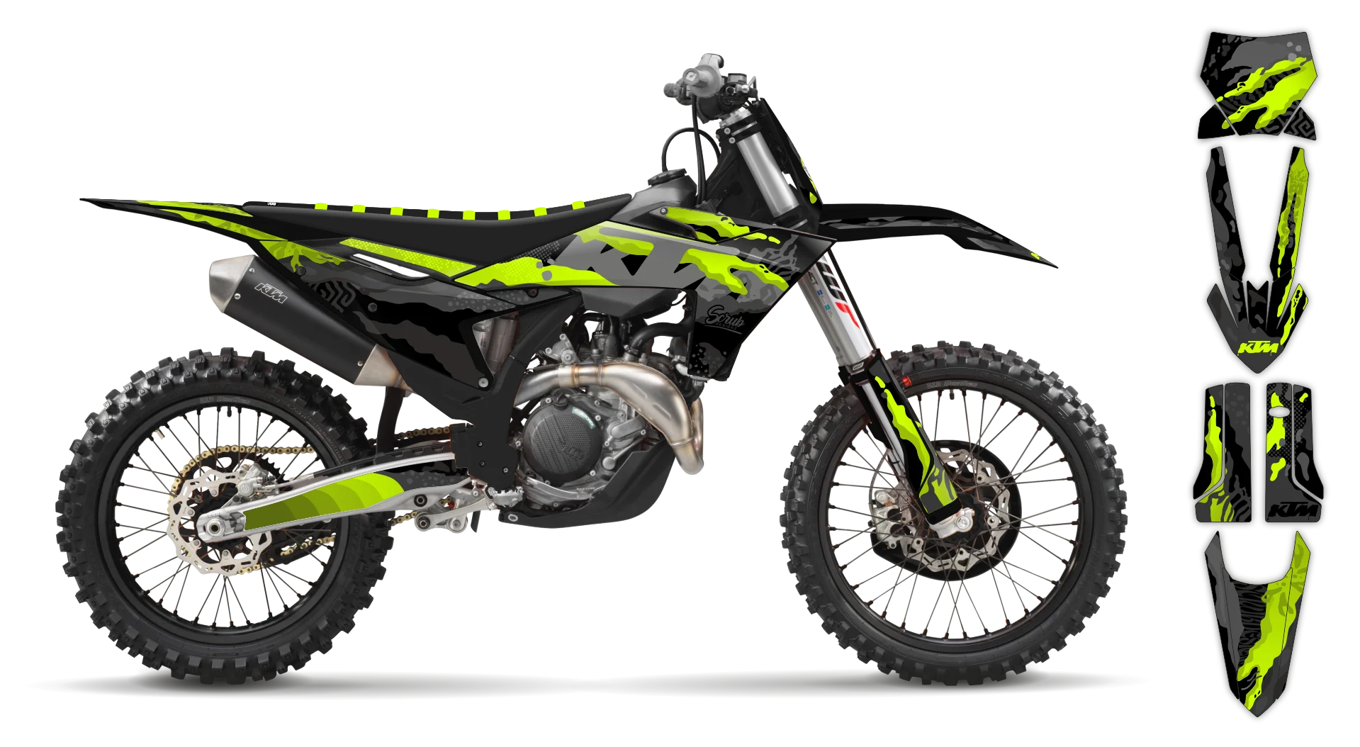 Graphics Kit - KTM - SX SX-F / XC XC-F - 2011-2012 - Fluo Kaleido - ST