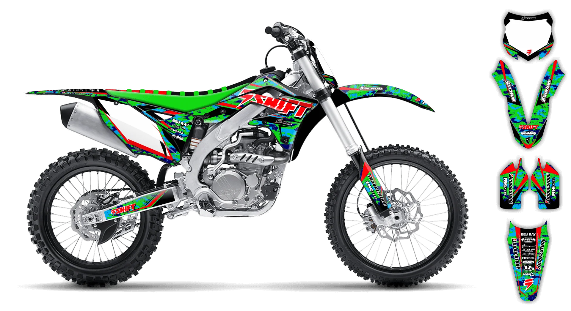 Graphics Kit - Kawasaki - KX 450F - 2009-2011 - Step Up - LE