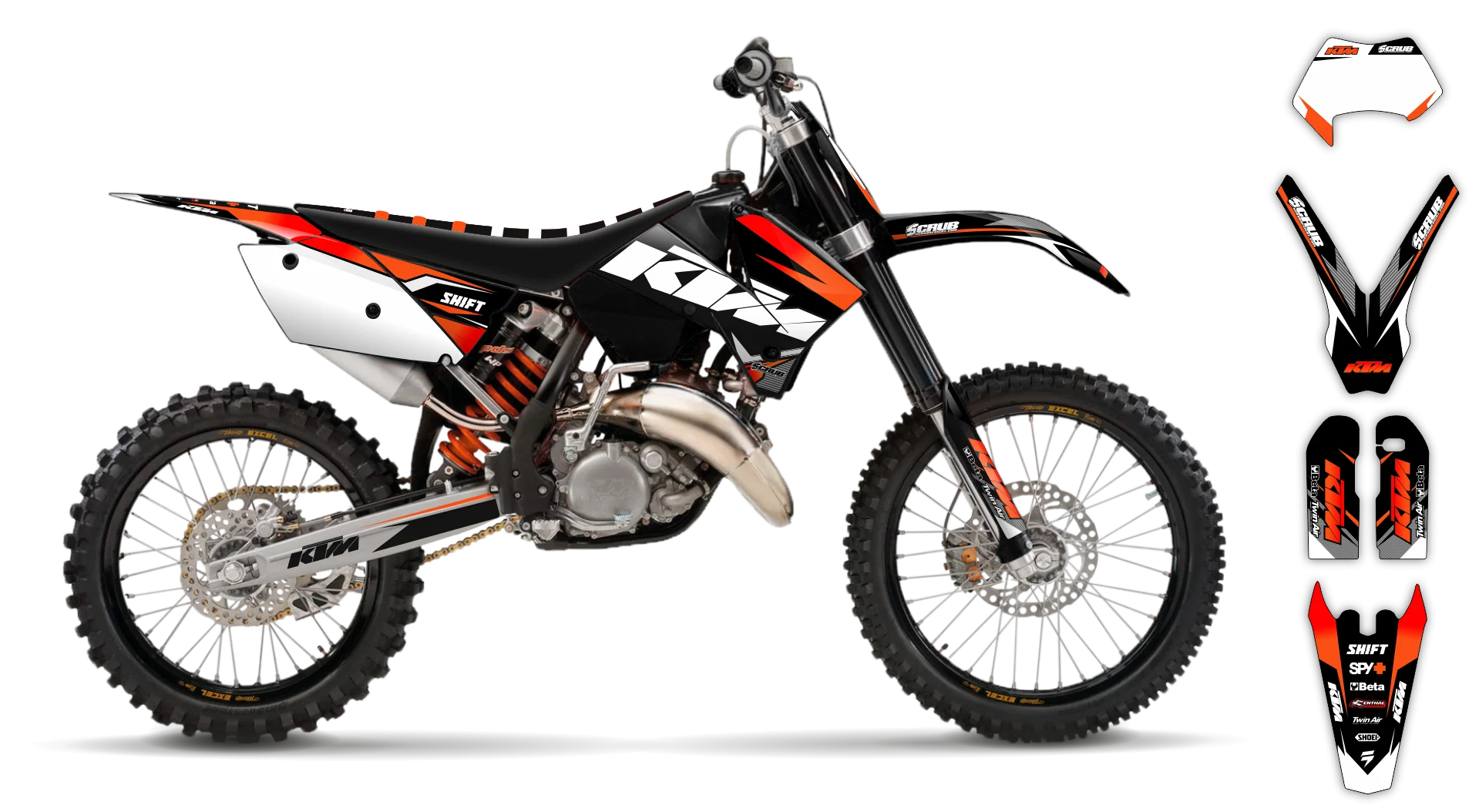 Graphics Kit - KTM - EXC EXC-F / XC-W XCF-W - 2005-2007 - K2 - LE