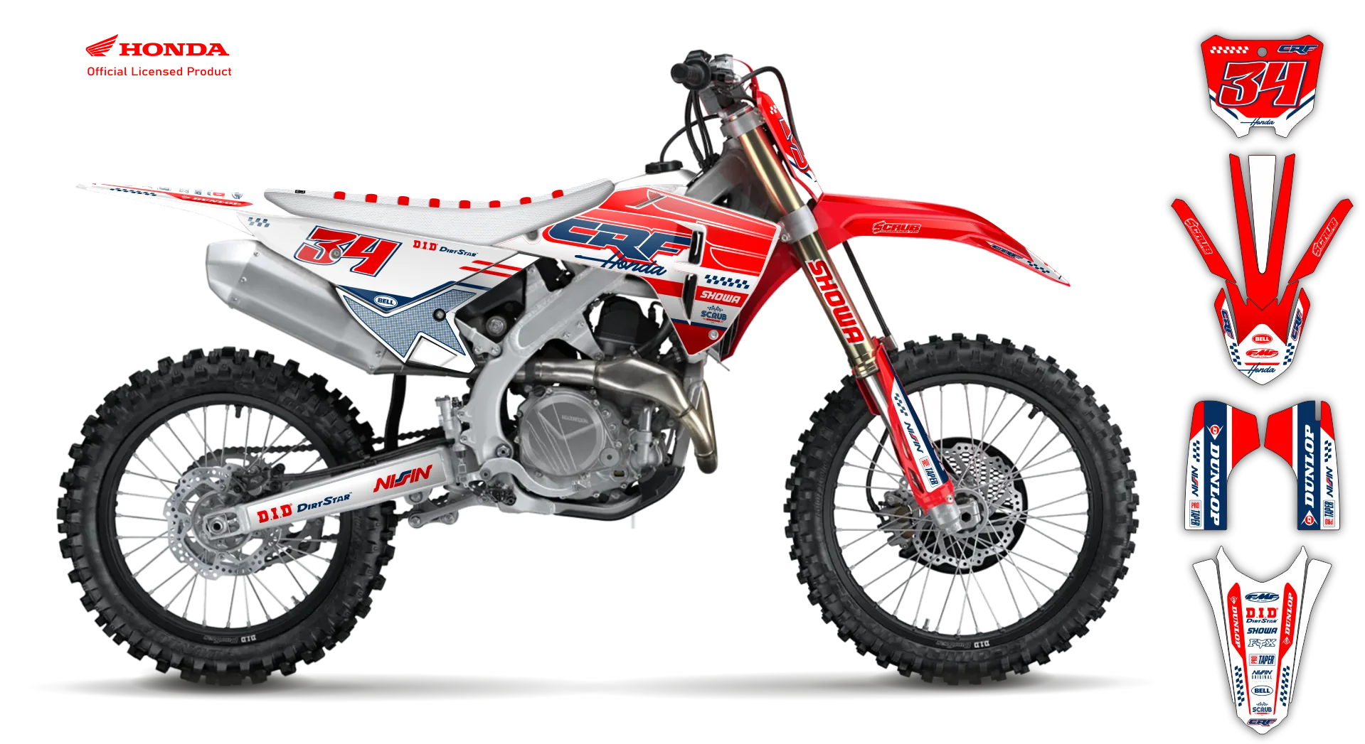 Graphics Kit - Honda - CRF 110 - 2019-2023 - Pitster - R1