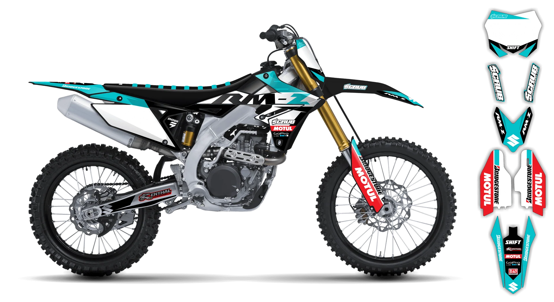 Graphics Kit - Suzuki - RMZ 250 - 2010-2018 - Stash - R3
