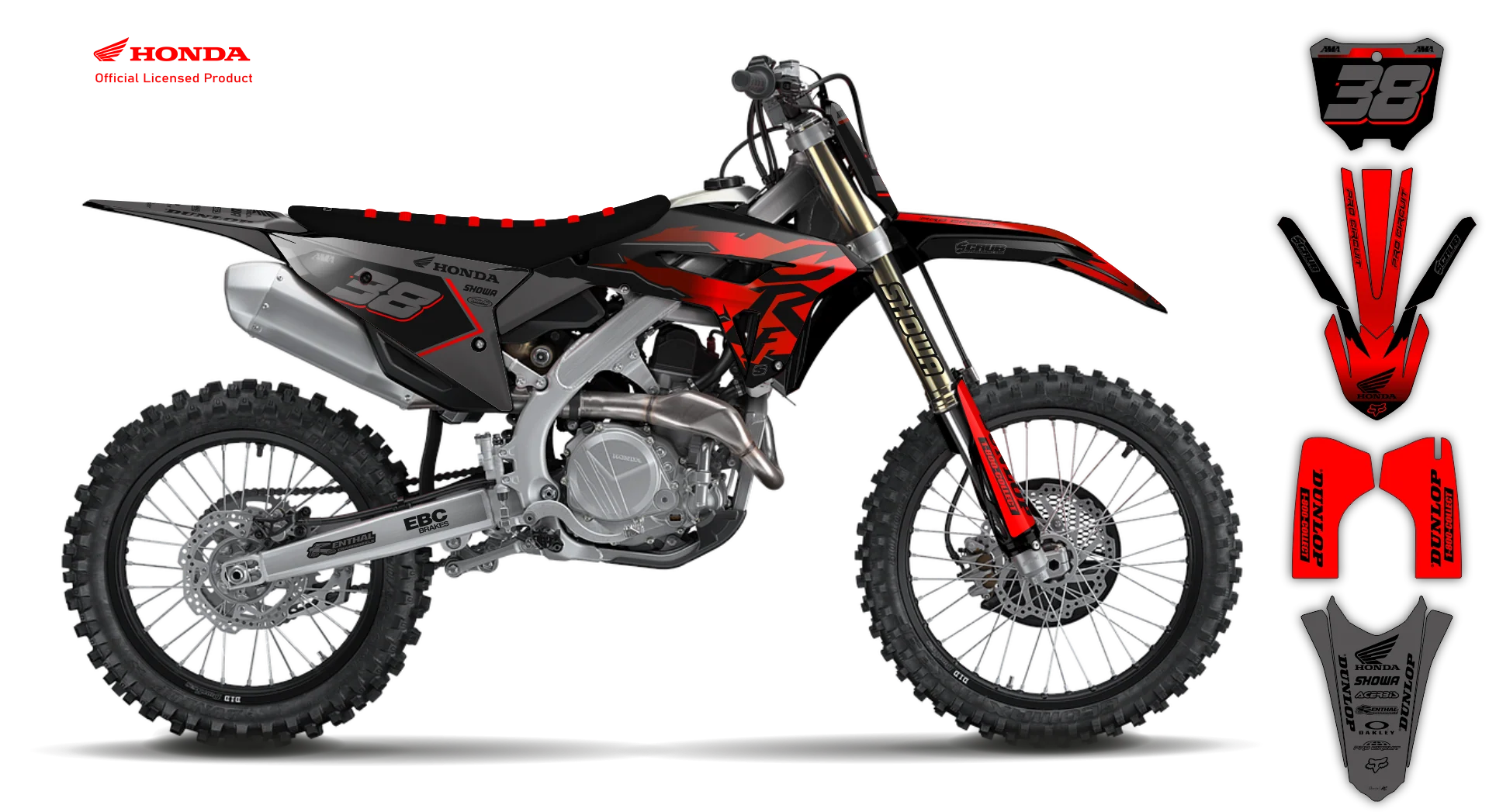 Graphics Kit - Honda - CRF 450R - 2021-2024 - Retro - R2