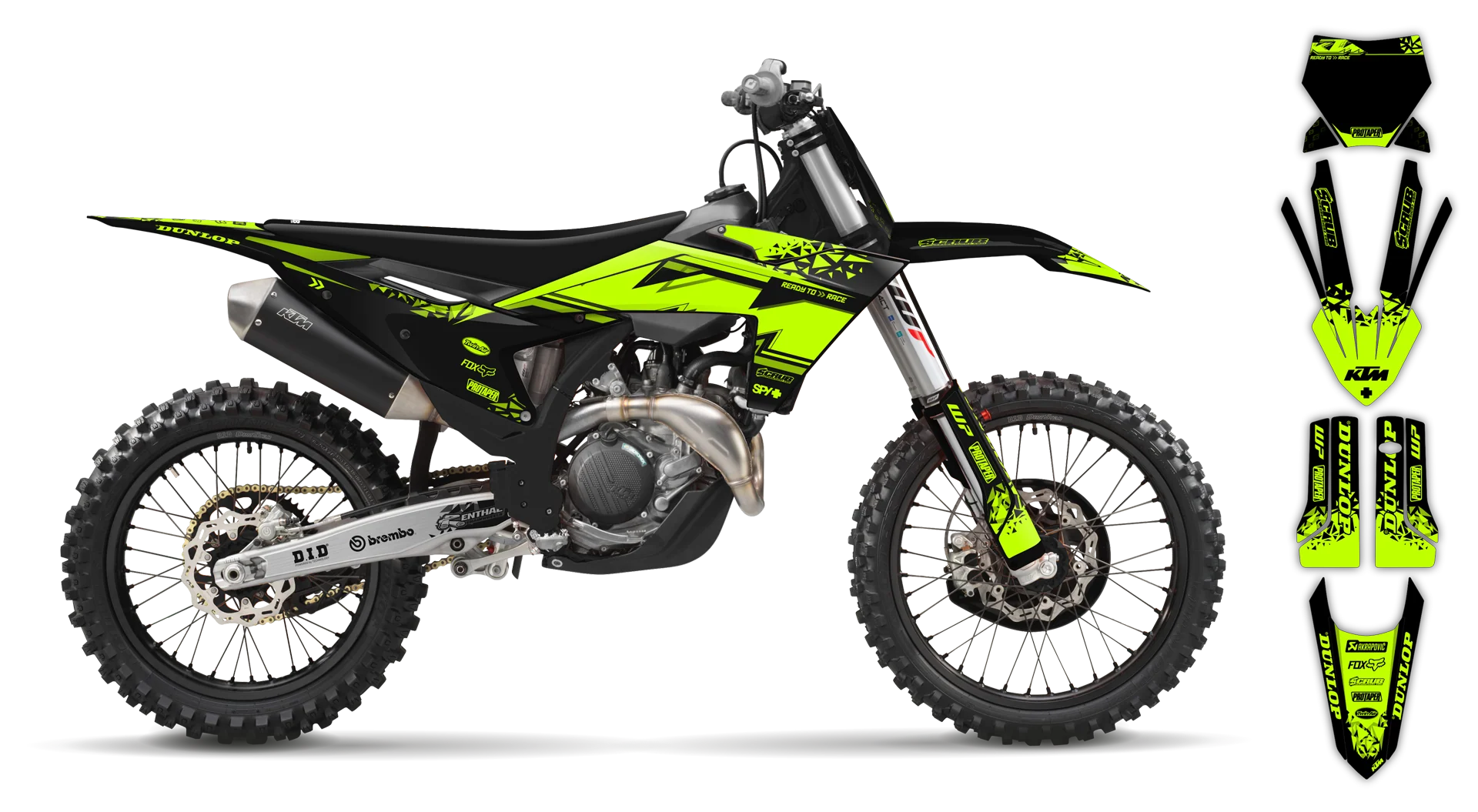 Graphics Kit - KTM - SX SX-F / XC XC-F - 2023-2024 - Fluo K6 - ST