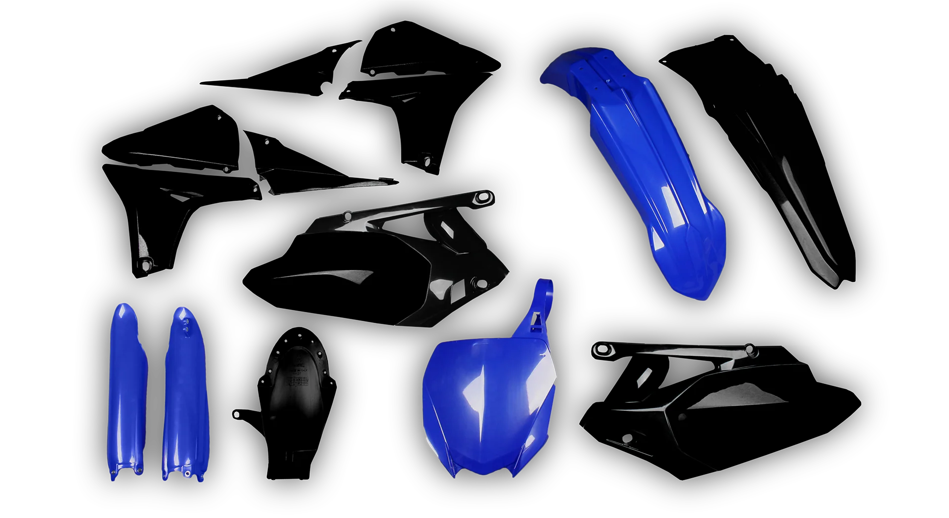 Plastics Kit - Yamaha - YZ450F - 2010-2013 - Full Kit - Blue Black Restyle