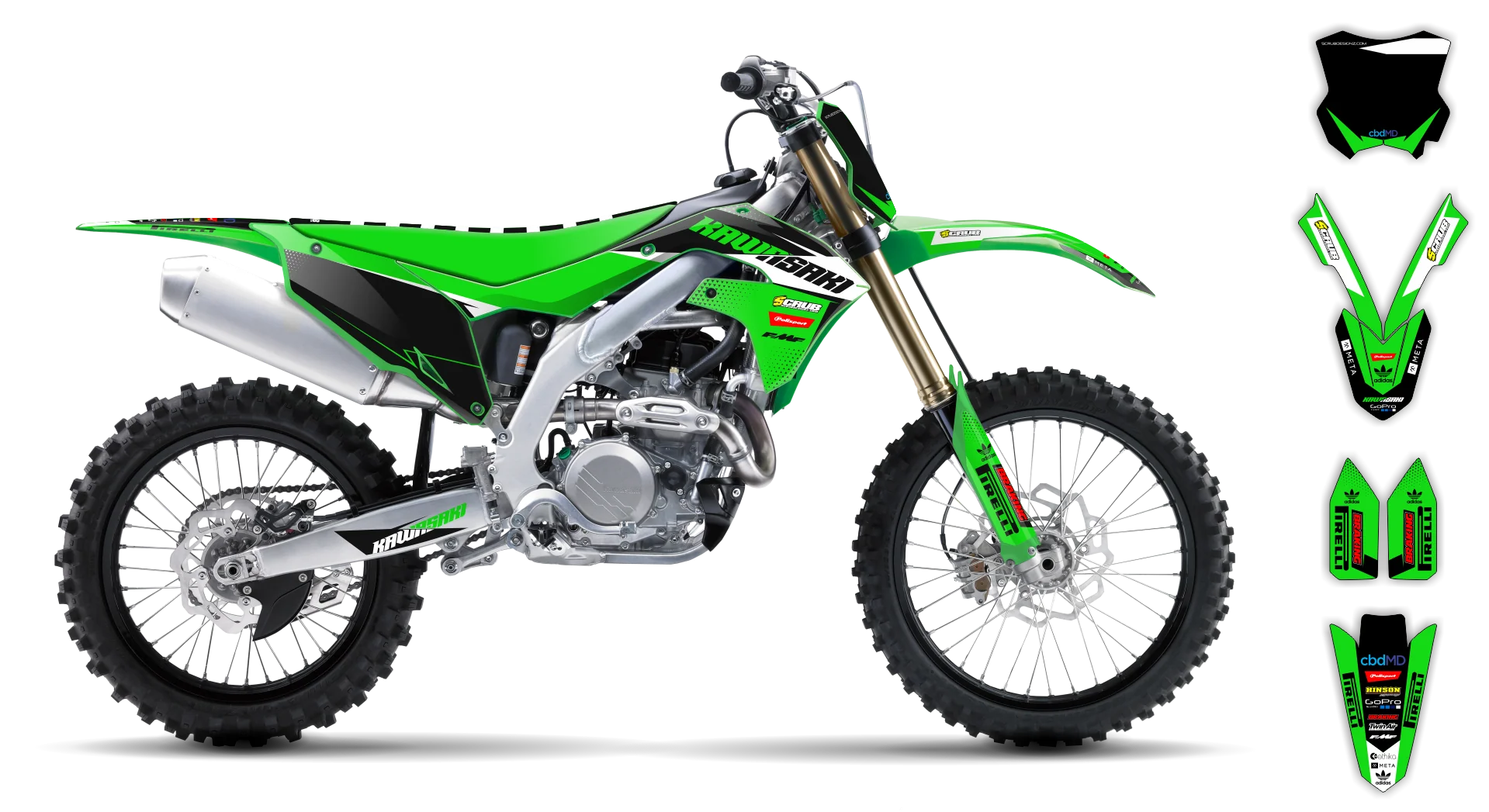 Graphics Kit - Kawasaki - KX 65 - 2001-2022 - SE1051 - LE