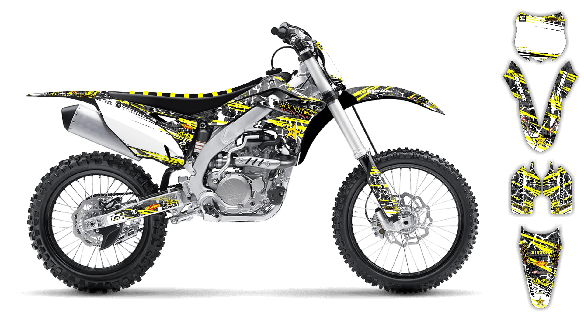 Graphics Kit - Kawasaki - KX 450F - 2013-2015 - Rockstar - LE
