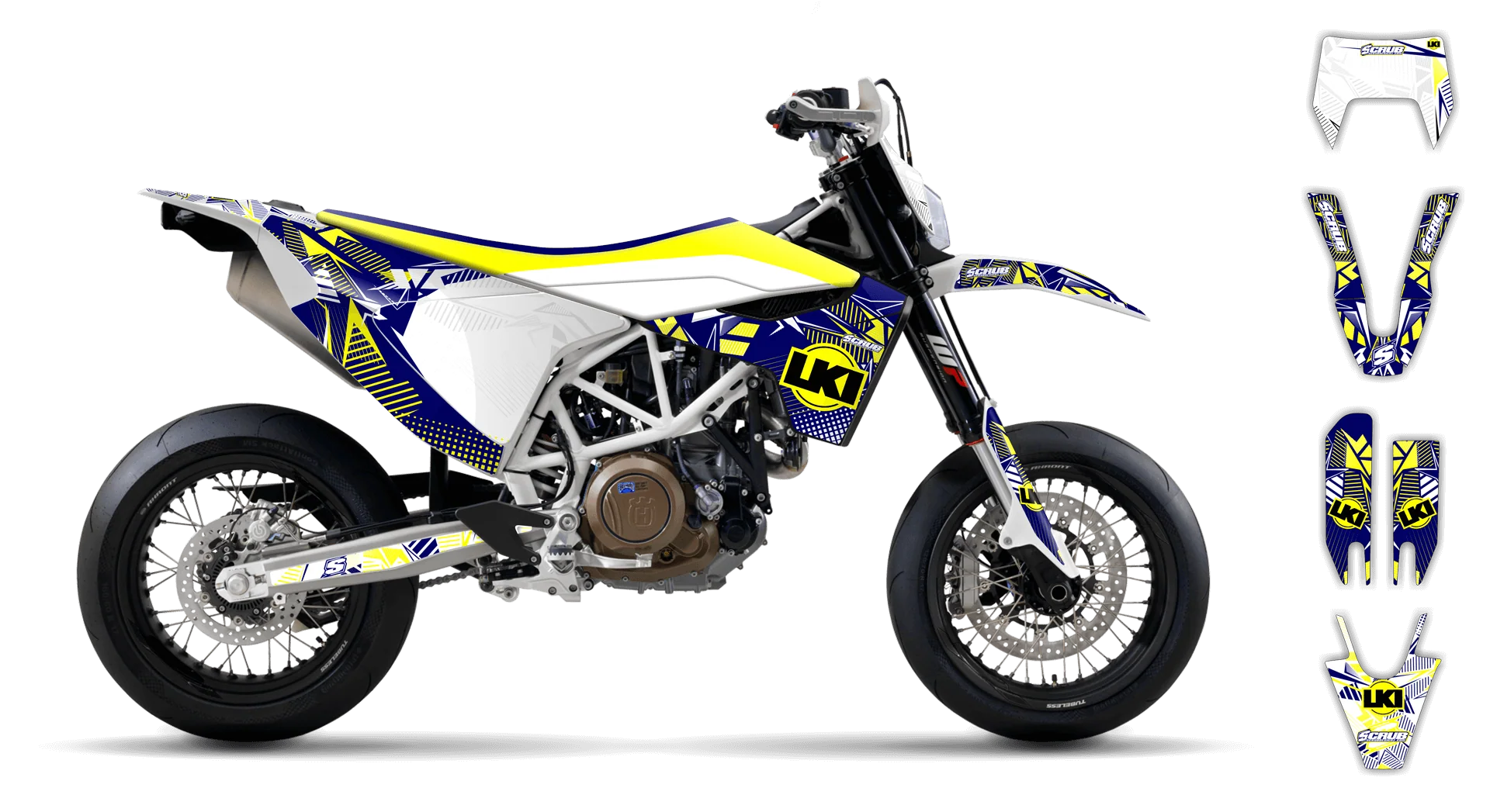 Graphics Kit - Husqvarna 14-> SM 701 - 2016-2024 - Block Pass - LE