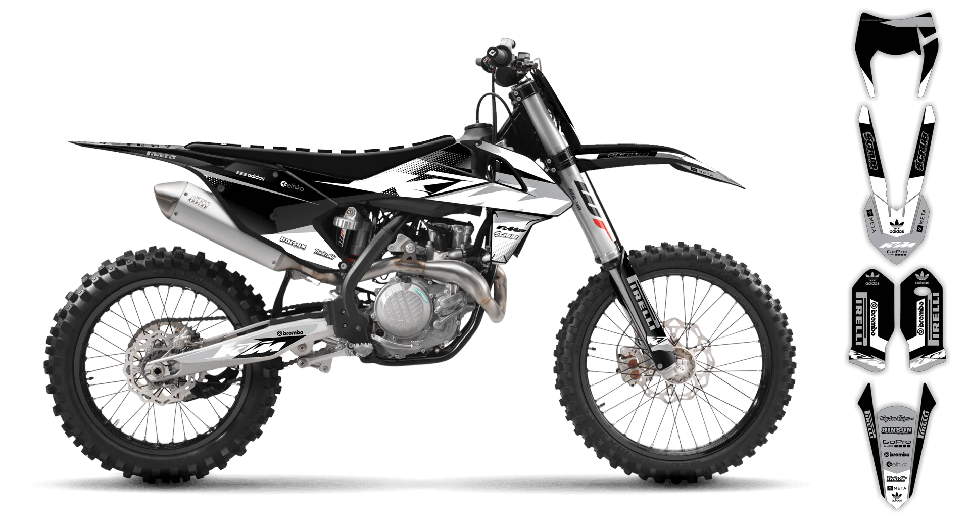 Graphics Kit - KTM - EXC EXC-F / XC-W XCF-W - 2017-2019 - K15 - R4