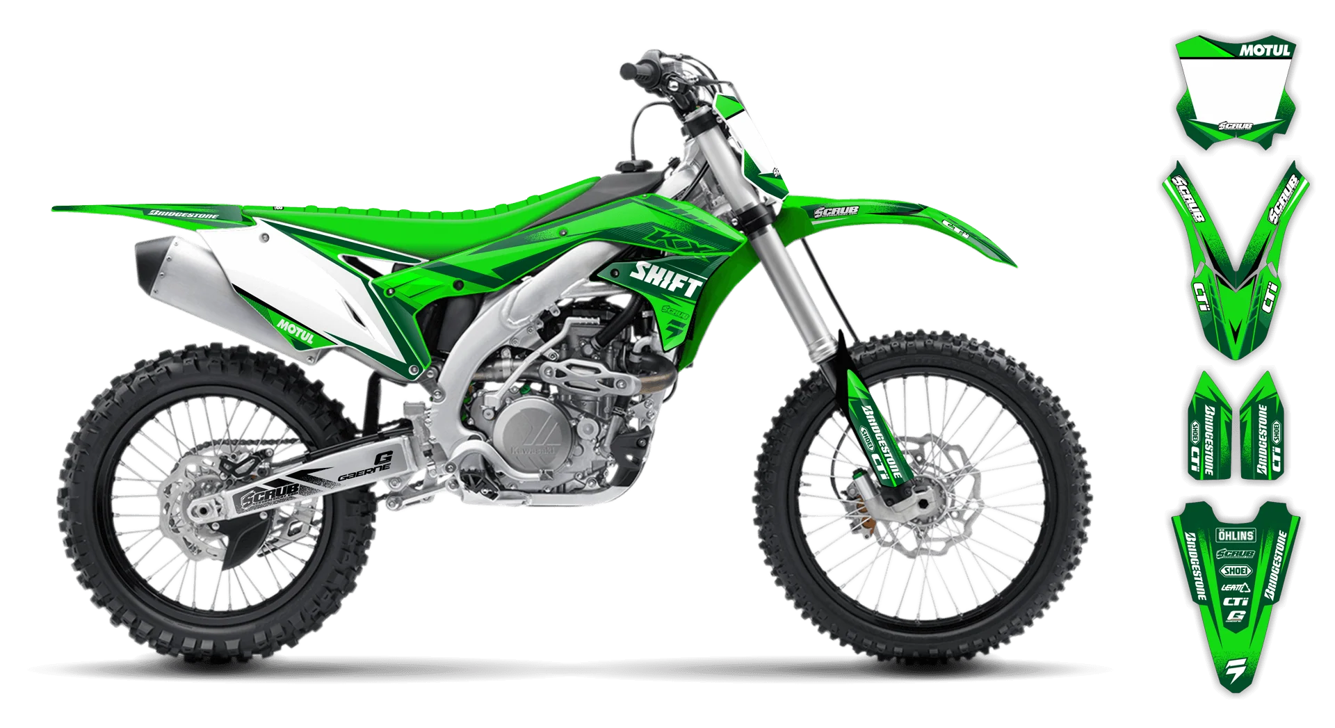 Graphics Kit - Kawasaki - KX 450F - 2016-2018 - Ragnar - R1