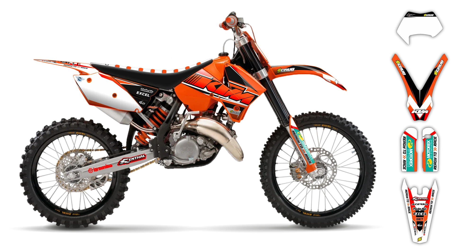 Graphics Kit - KTM - EXC EXC-F / XC-W XCF-W - 2005-2007 - K9 - R1