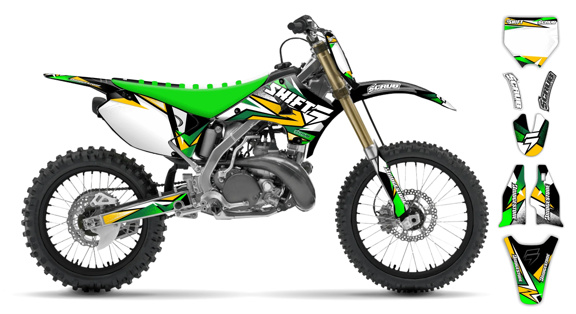 Graphics Kit - Kawasaki - KX 500 - 1996-2004 - X-Rut - R2