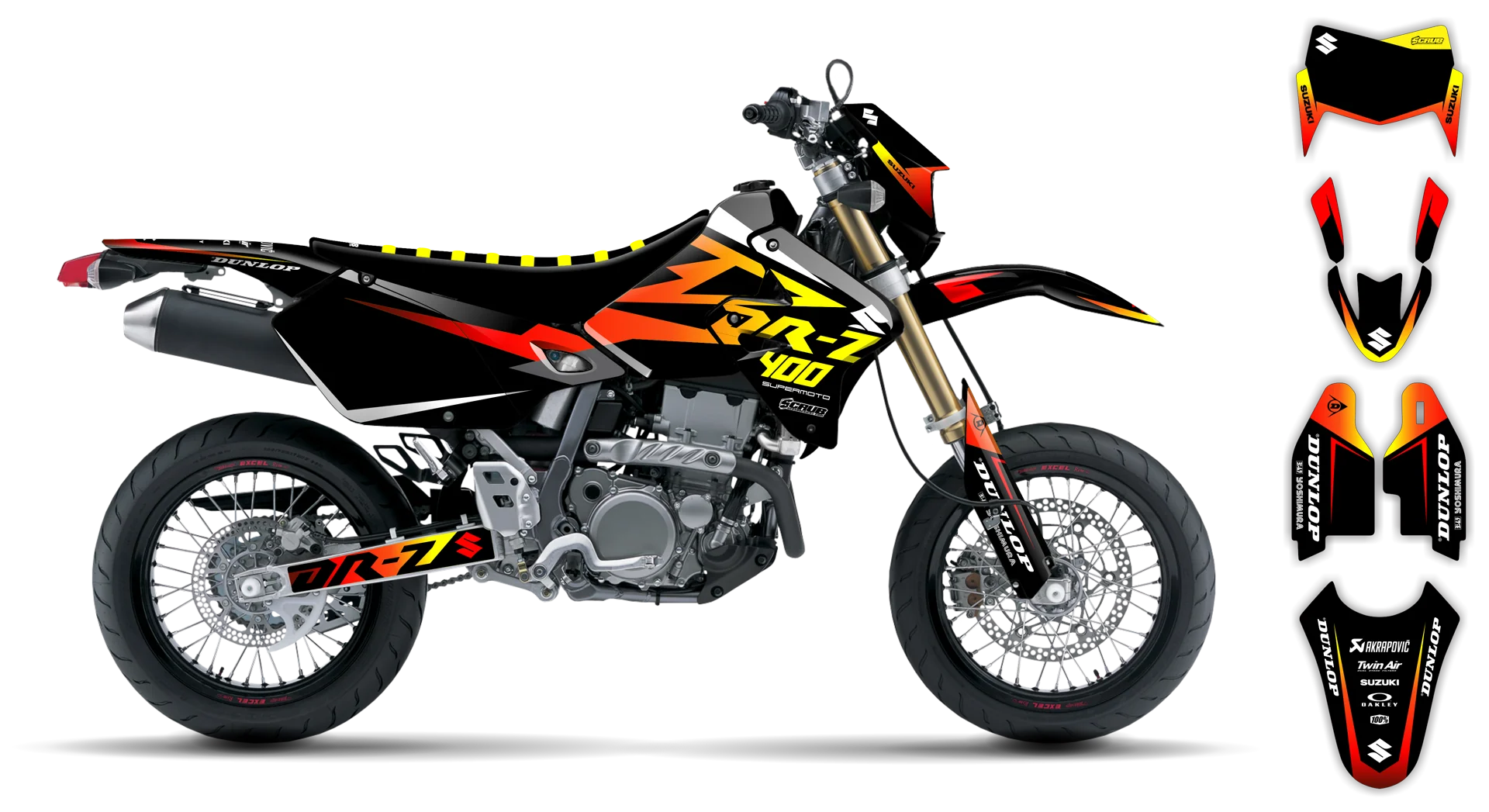 Graphics Kit - Suzuki - DRZ 400 SM - 1999-2024 - SE1076 - R1