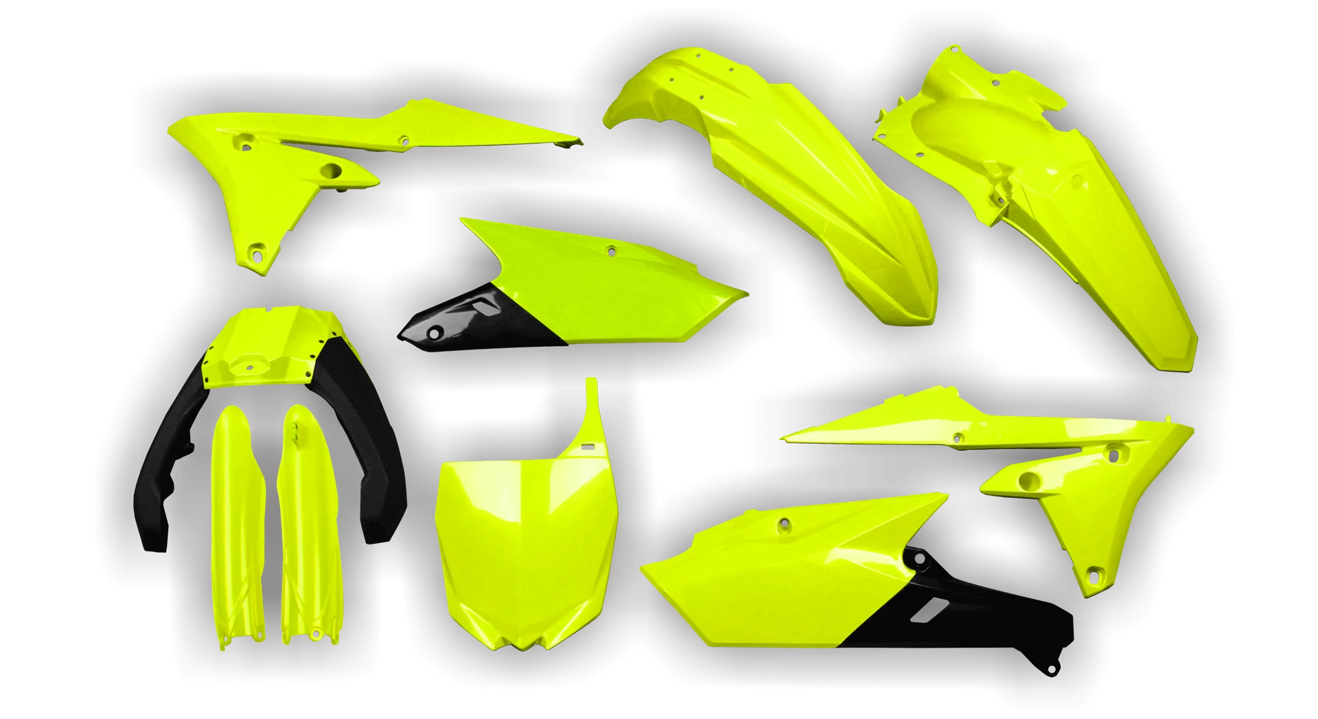 Plastics Kit - Yamaha - YZ450F - 2014-2017 - Full Kit - Fluo