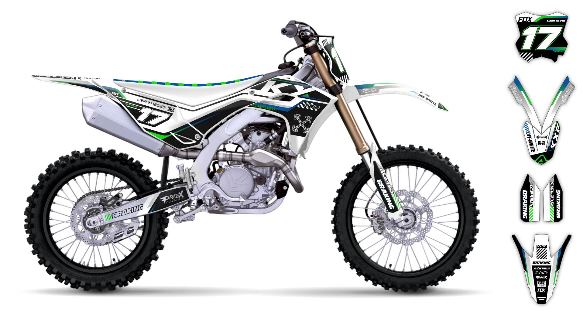 Graphics Kit - Kawasaki - KX 250F - 2025 - SWARM - R3