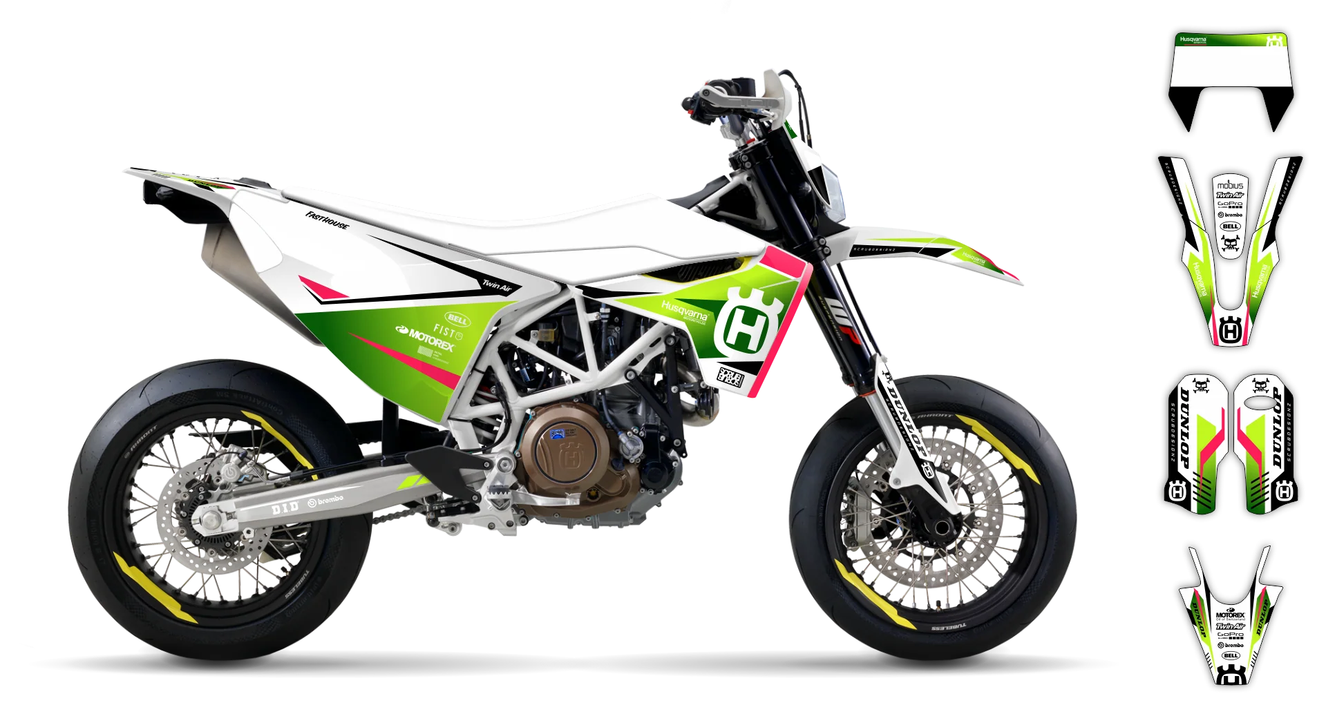 Graphics Kit - Husqvarna 14-> EN 701 - 2016-2024 - Blind - R1