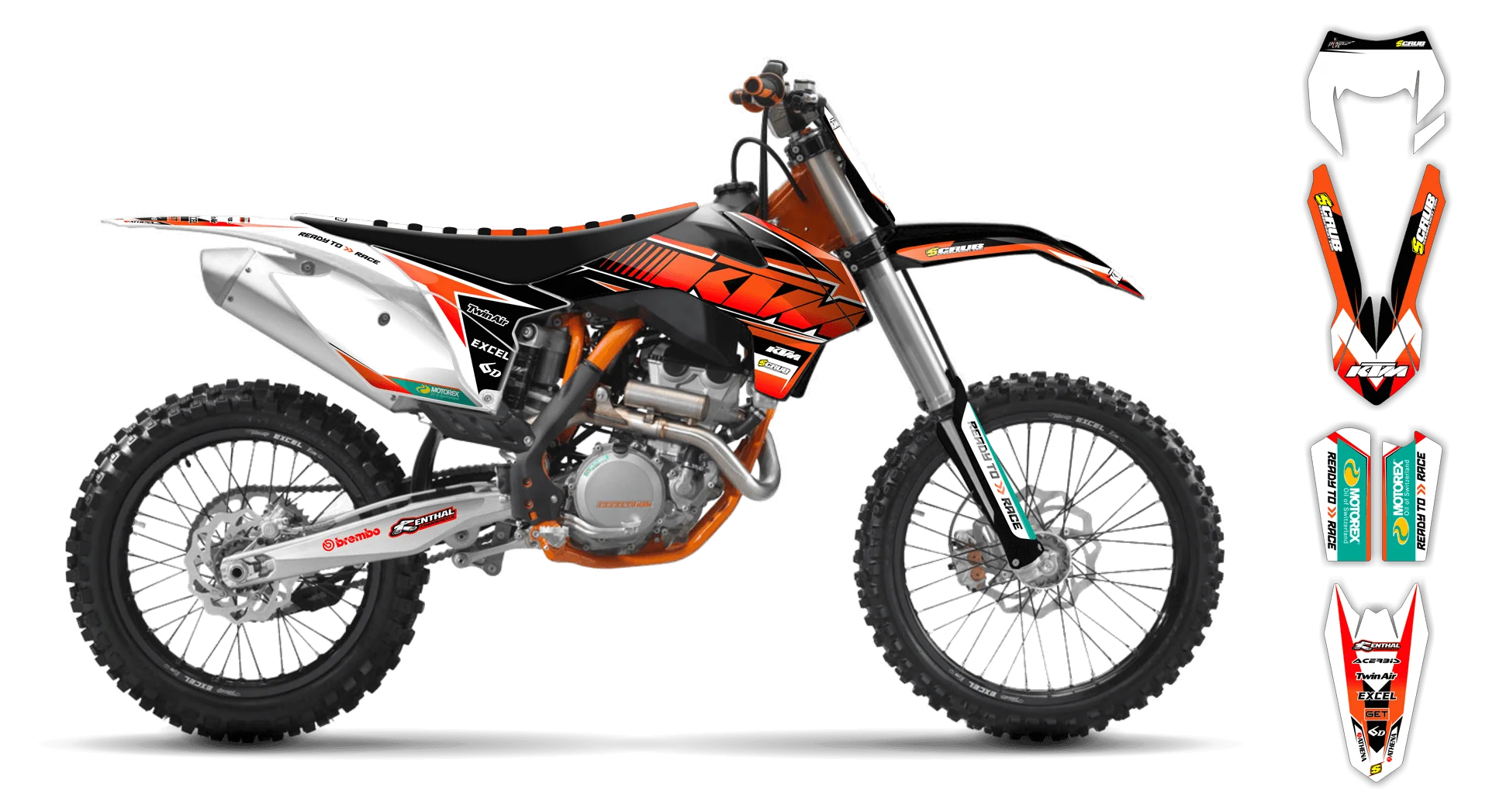 Graphics Kit - KTM - EXC EXC-F / XC-W XCF-W - 2004 - K9 - R1