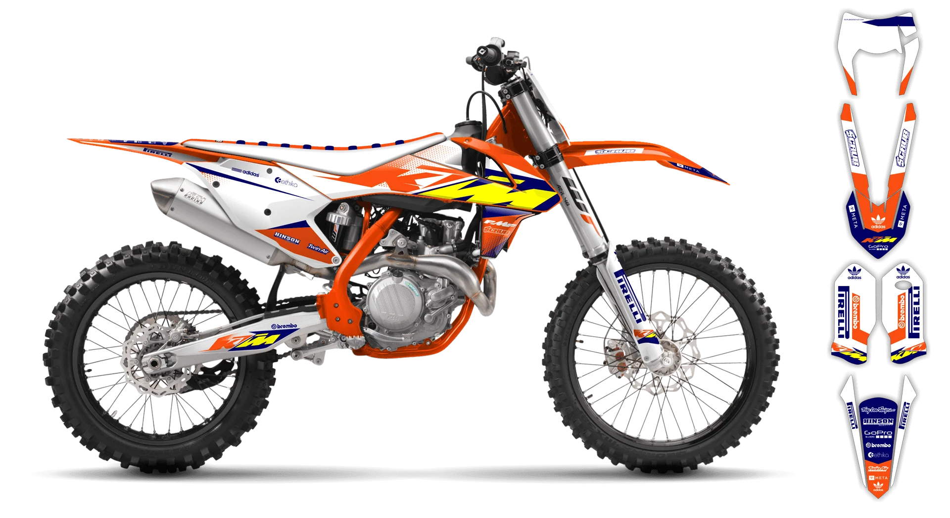 Graphics Kit - KTM - EXC EXC-F / XC-W XCF-W - 2017-2019 - K15 - R1
