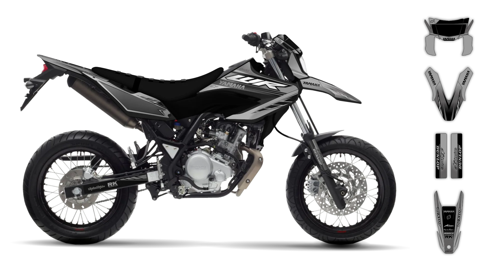 Graphics Kit - Yamaha - WR 125X - 2009-2022 - Boognish - R3