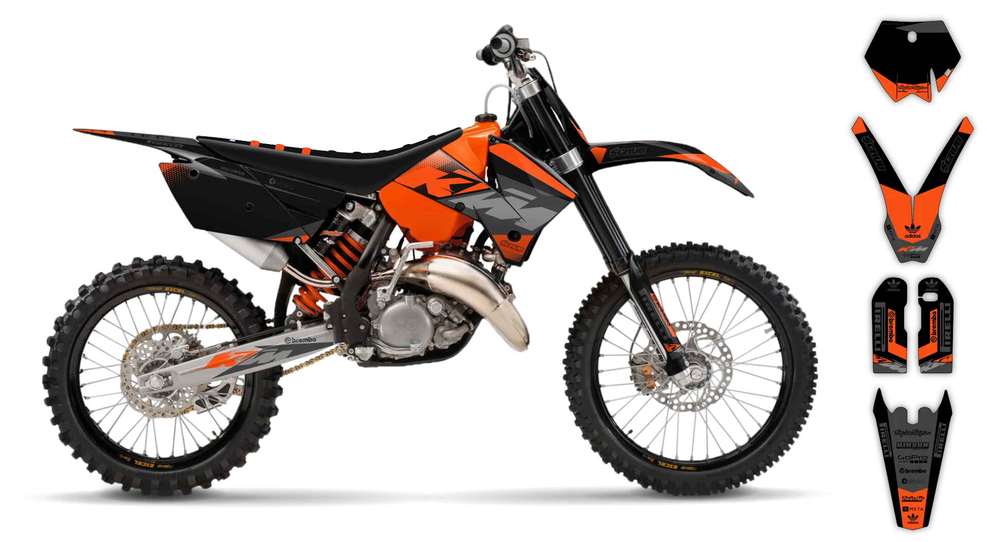 Graphics Kit - KTM - SX SX-F / XC XC-F - 2005-2006 - K15 - R2