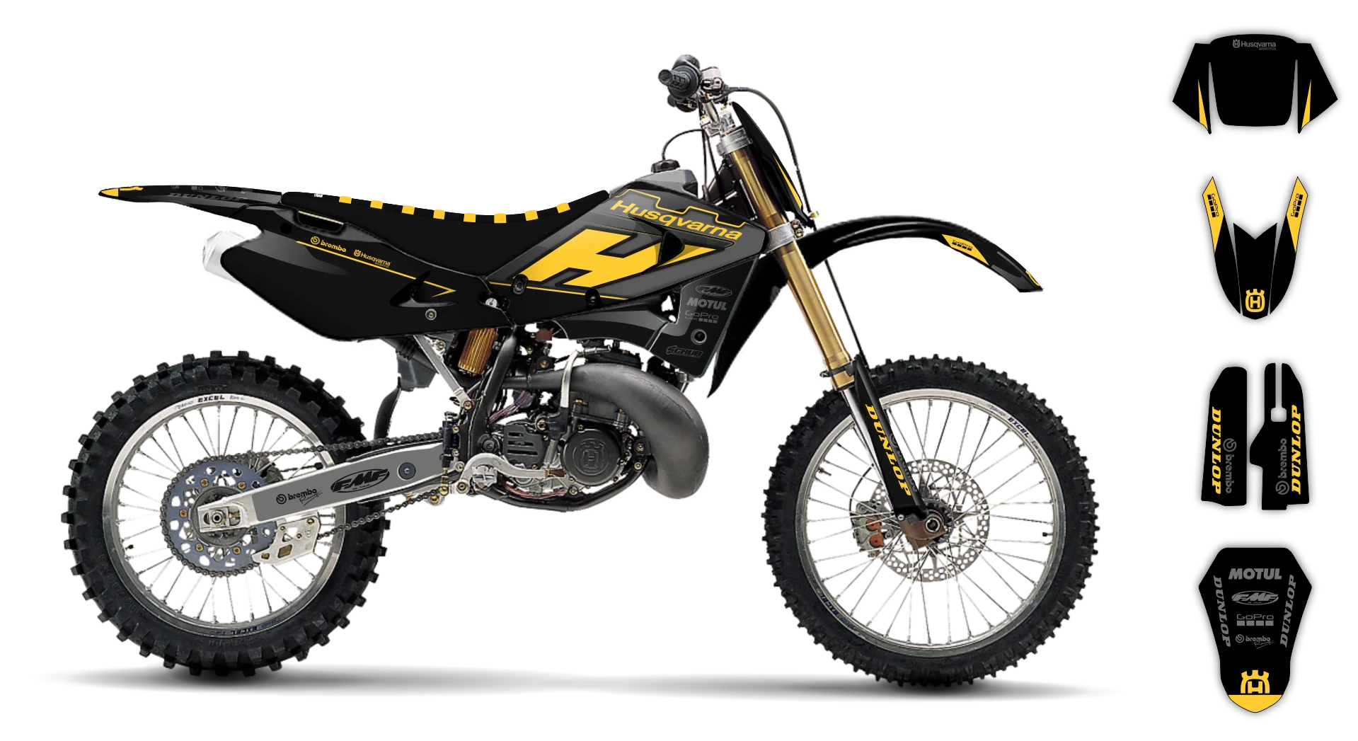 Graphics Kit - Husqvarna 97-04 - SMS-125 - 2002-2004 - H-SE1120 - R1