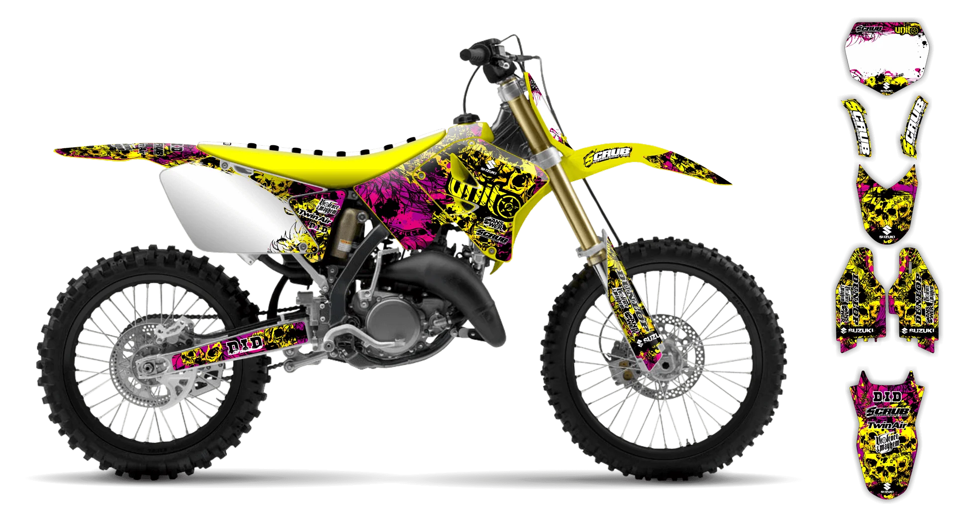 Graphics Kit - Suzuki - RM 125 - 2001-2003 - Wasabi - R1
