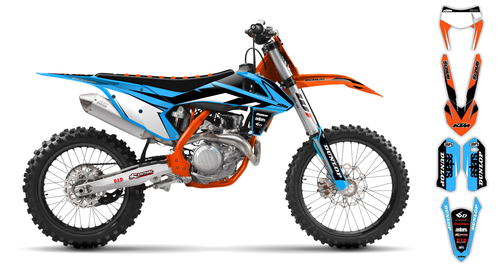 Graphics Kit - KTM - EXC EXC-F / XC-W XCF-W - 2017-2019 - K8 - R2