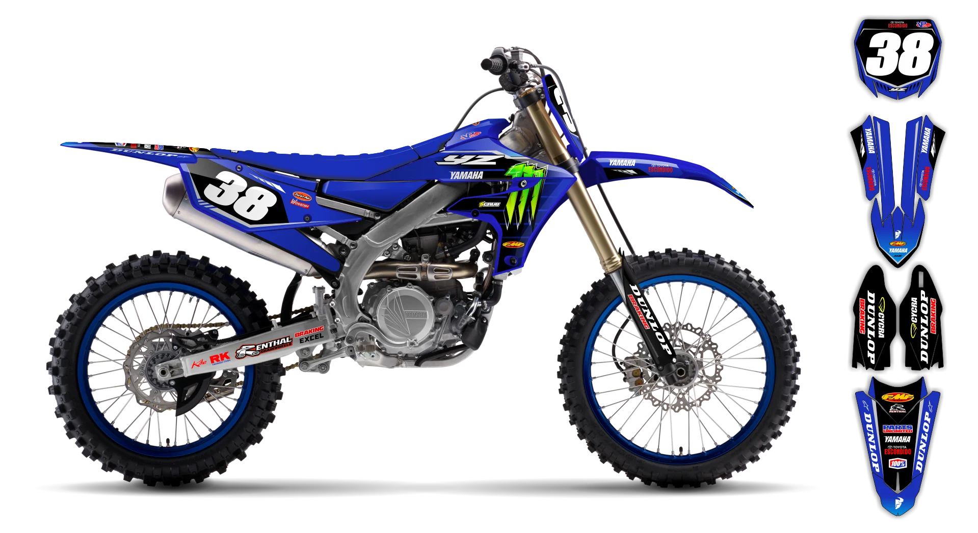 Graphics Kit - Yamaha - YZ450F - 2018-2022 - Factory Replica 4 - LE