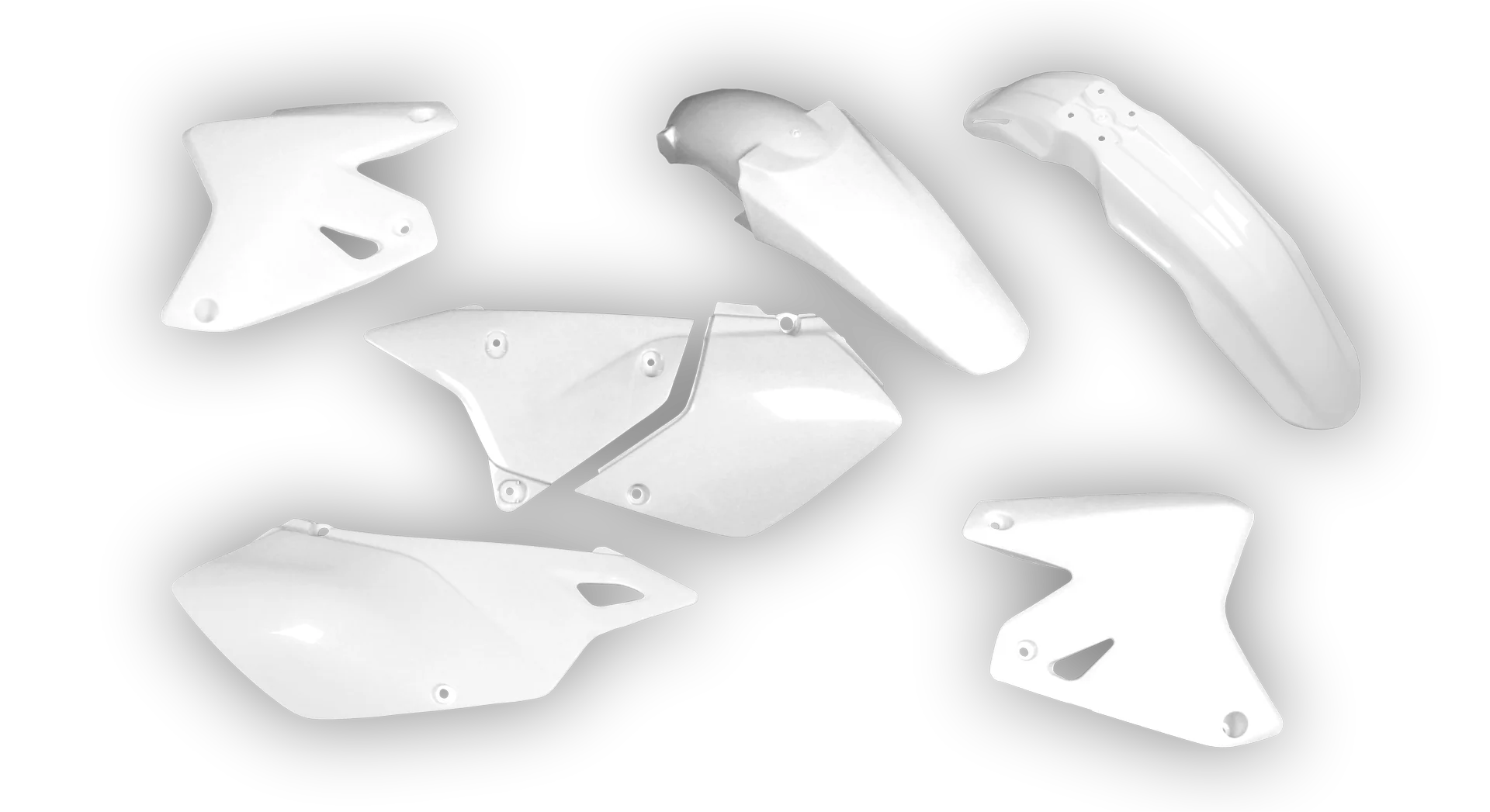 Plastics Kit - Suzuki - DRZ 400 Enduro - 1999-2024 - Full Kit - White