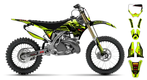 Graphics Kit - Kawasaki - KX 125 - 2004-2008 - Fluo SE1027 - ST