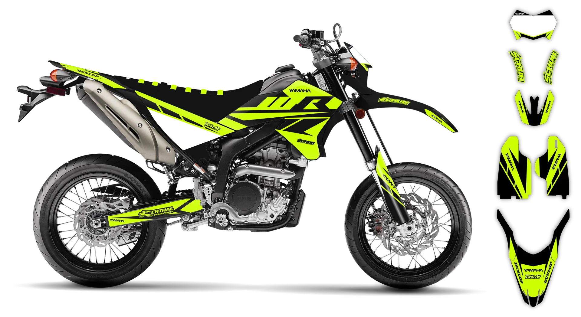Graphics Kit - Yamaha - WR 250X - 2007-2022 - Fluo Sukuba - R1