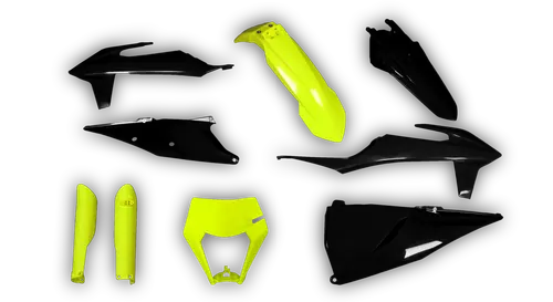 Plastics Kit - KTM - EXC EXC-F / XC-W XCF-W - 2020-2023 - Full Kit - Fluo Yellow Black