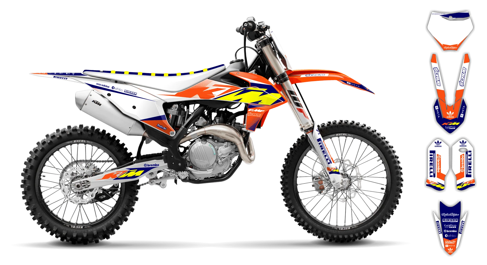Graphics Kit - KTM - SX SX-F / XC XC-F - 2019-2022 - K15 - R1