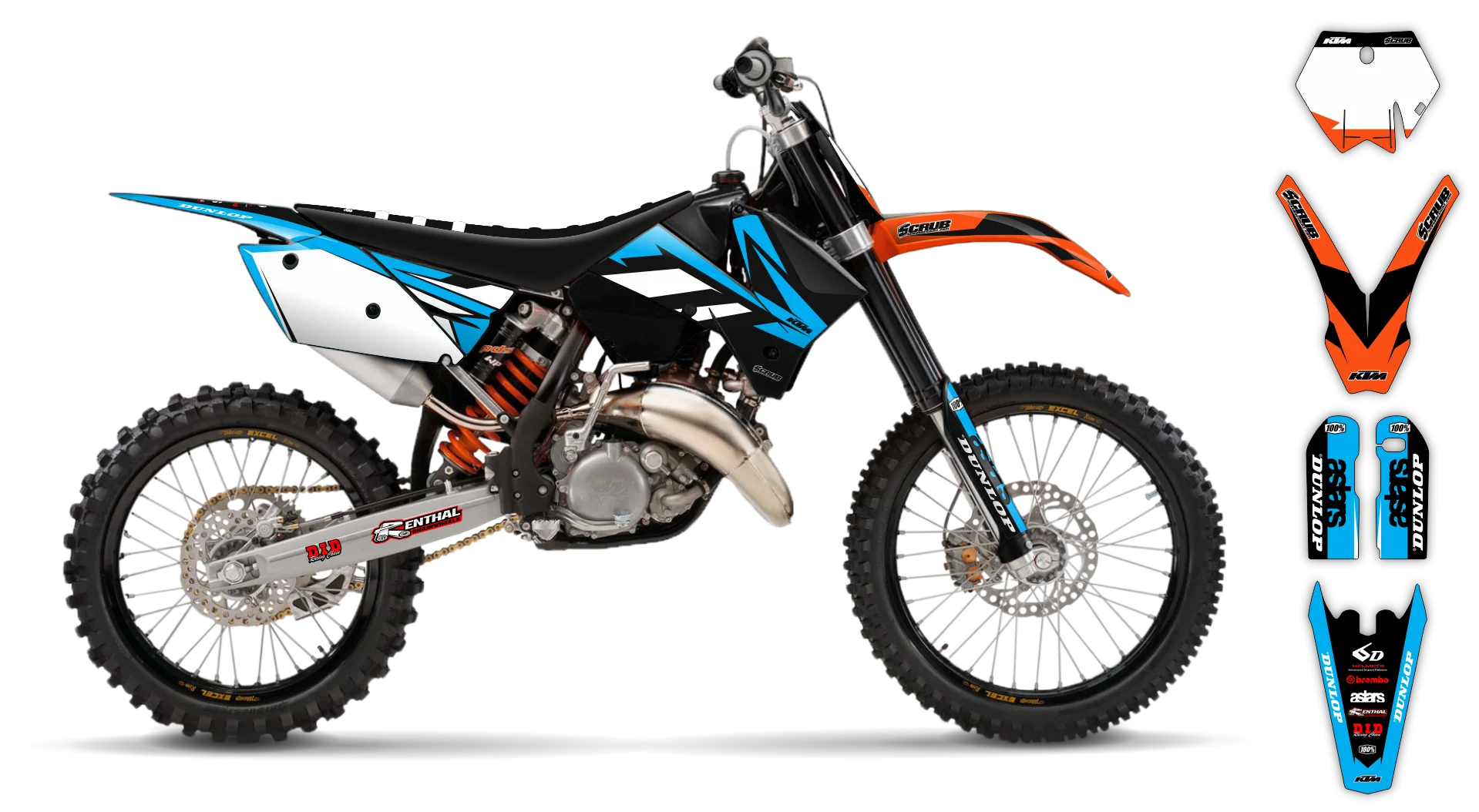 Graphics Kit - KTM - SX SX-F / XC XC-F - 2005-2006 - K8 - R2