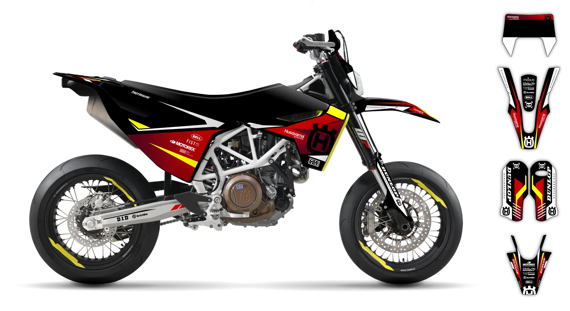 Graphics Kit - Husqvarna 14-> EN 701 - 2016-2024 - Blind - R3