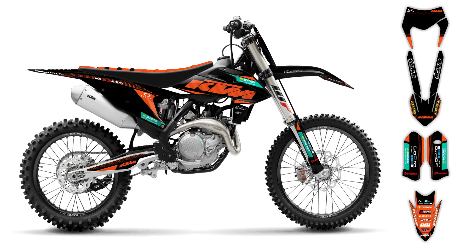 Graphics Kit - KTM - EXC EXC-F / XC-W XCF-W - 2020-2023 - K11 - R1