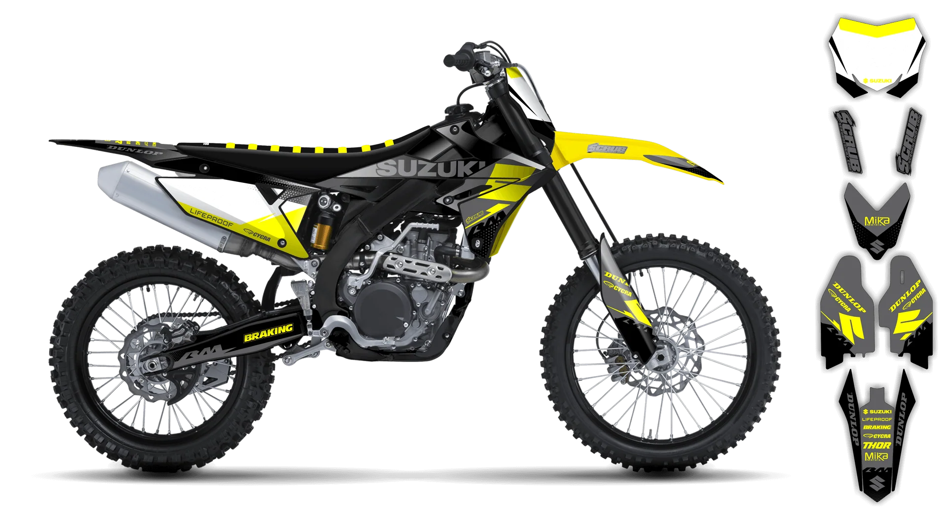 Graphics Kit - Suzuki - RM 85 Restyle - 2002-2024 - Comet - R3