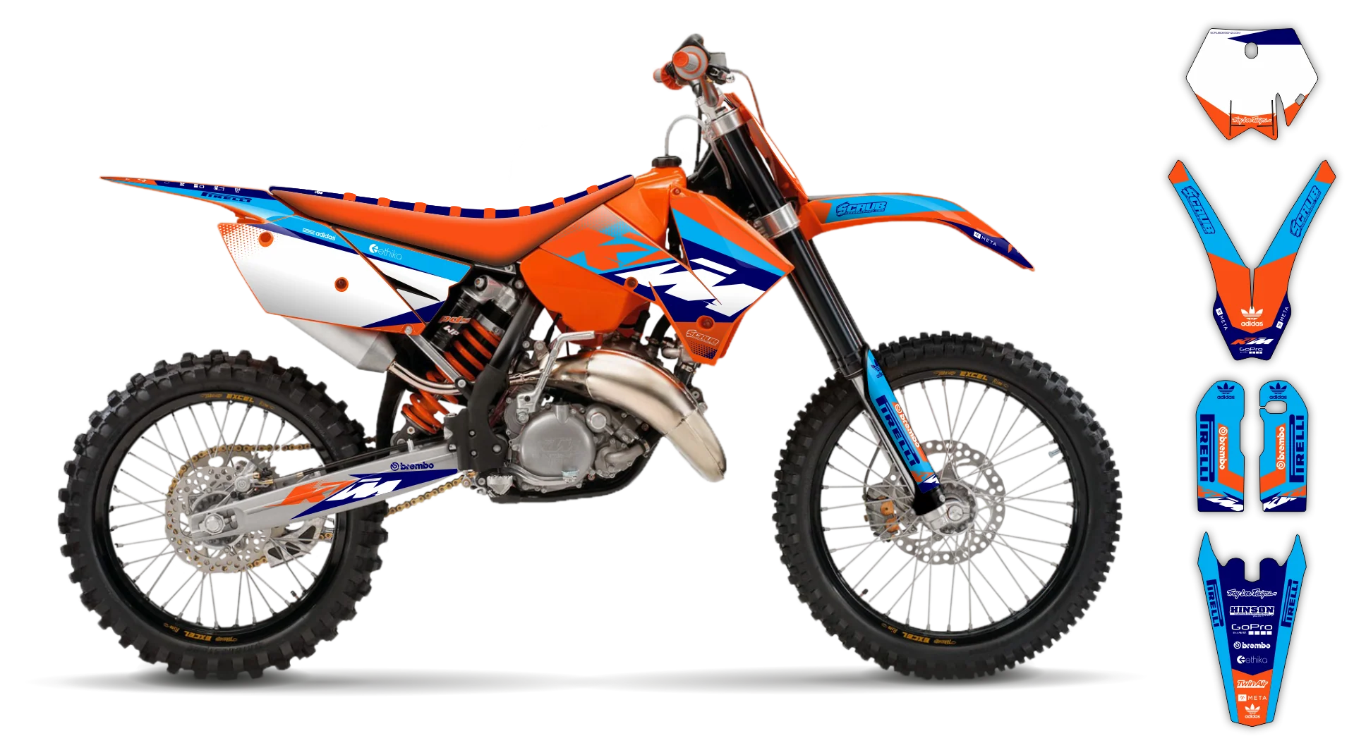 Graphics Kit - KTM - SX SX-F / XC XC-F - 2005-2006 - K15 - R3