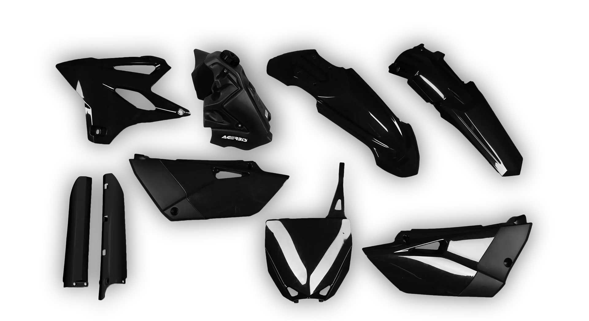 Plastics Kit - Yamaha - YZ 85 - 2002-2014 - Full Kit - Black Tank Restyle