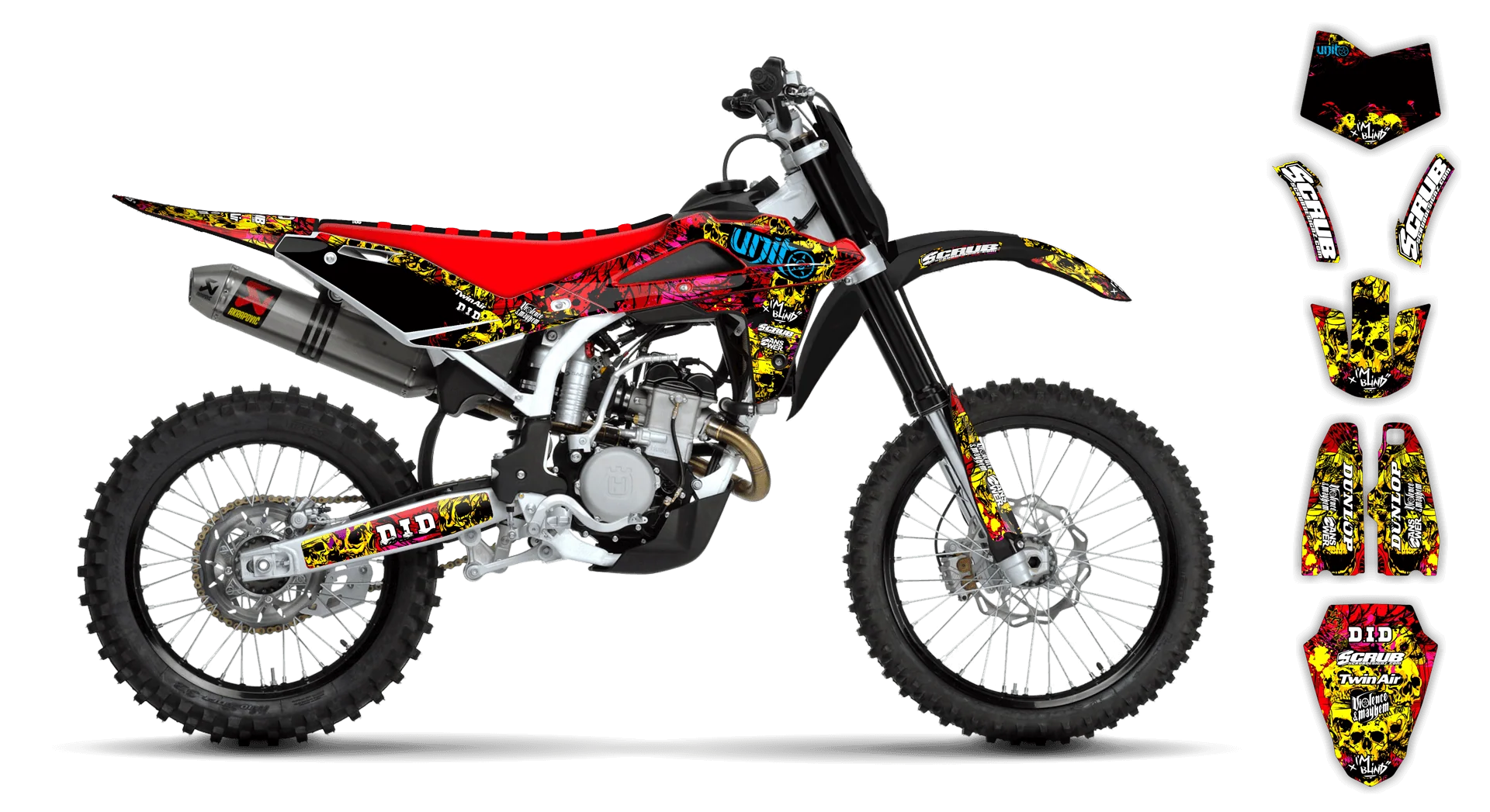 Graphics Kit - Husqvarna 05-13 - TE 450 - 2005-2007 - Wasabi - LE