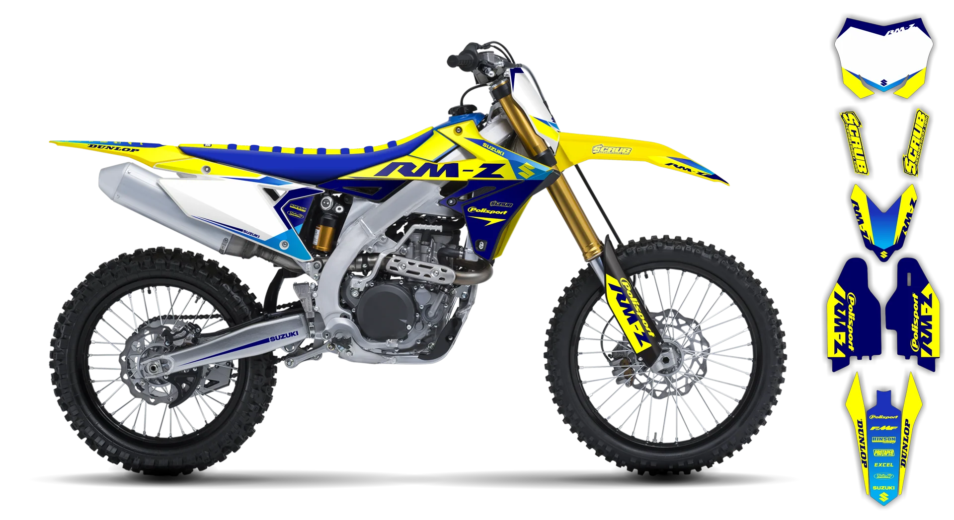 Graphics Kit - Suzuki - RMZ 250 - 2019-2025 - SE1029 - R1