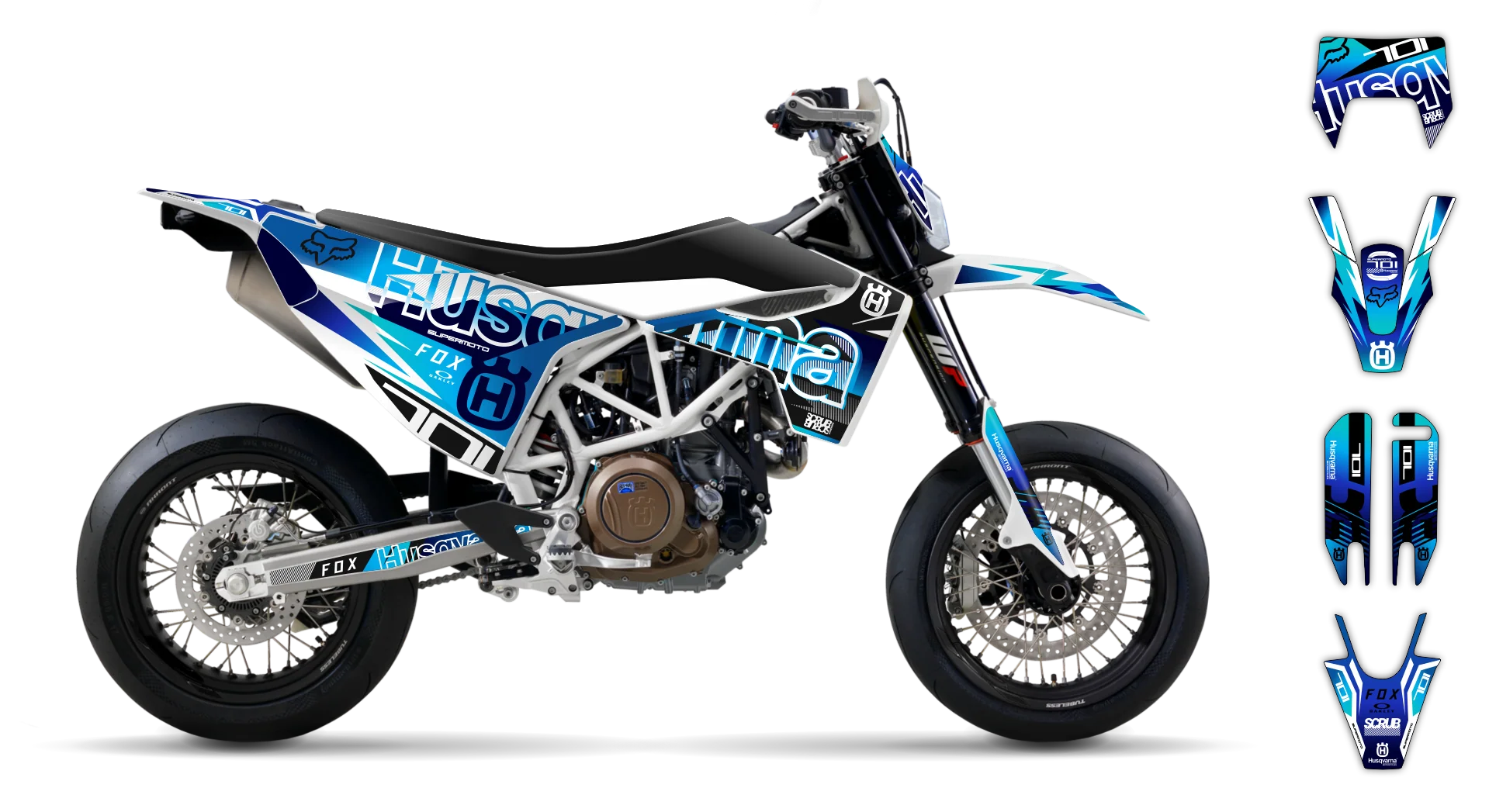 Graphics Kit - Husqvarna 14-> SM 701 - 2016-2024 - Typo - R1