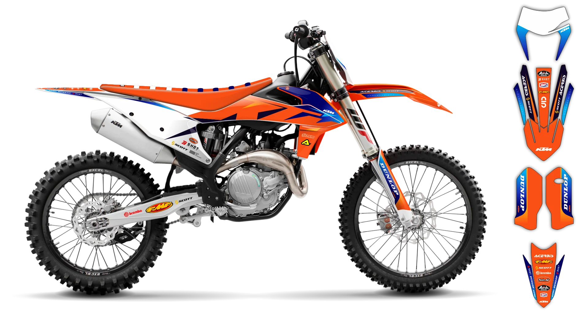 Graphics Kit - KTM - EXC EXC-F / XC-W XCF-W - 2020-2023 - K19 - R3