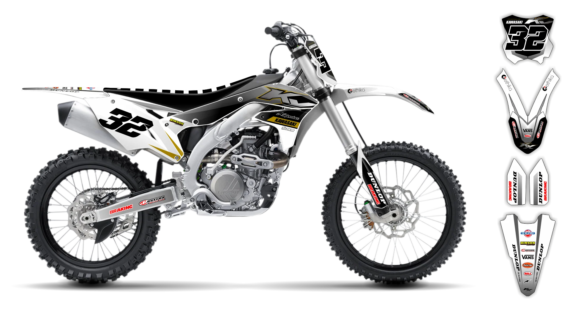 Graphics Kit - Kawasaki - KX 450F - 2016-2018 - Rampage - R2